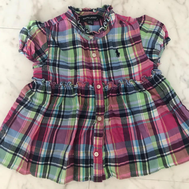 Ralph Lauren(ラルフローレン)のラルフローレン チェックワンピース 90cm キッズ/ベビー/マタニティのキッズ服女の子用(90cm~)(ワンピース)の商品写真