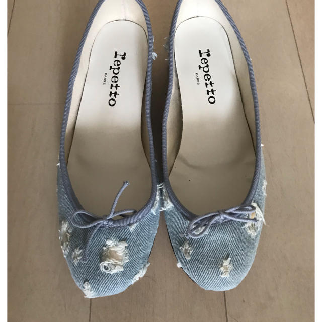 repetto(レペット)のレペット☆クラッシュデニム バレエシューズ 37 レディースの靴/シューズ(バレエシューズ)の商品写真