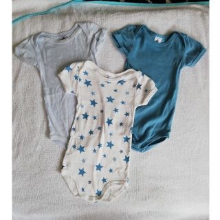 プチバトー(PETIT BATEAU)の【Peggy様専用ページ】プチバトー３枚セット&ボーダーロンパース1枚セット(ロンパース)