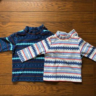 ユニクロ(UNIQLO)のユニクロ フリース 2点セット 薄手 80/90サイズ 子供 幼児用 キッズ(シャツ/カットソー)