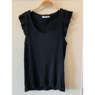 ザラ(ZARA)のZARA リブタンクトップ ブラック(タンクトップ)