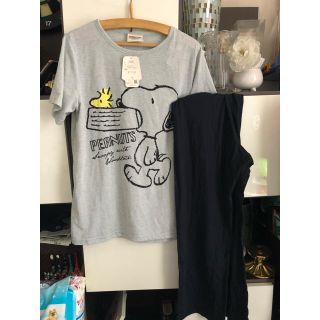 スヌーピー(SNOOPY)の新品スヌーピーSNOOPYルームウェアパジャマ上下セットゆったり M Ｌサイズ(ルームウェア)