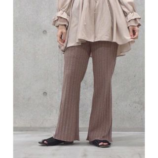 ダブルクローゼット(w closet)のダブルクローゼット♡ケーブル柄ニットソーベルボトムパンツ(その他)