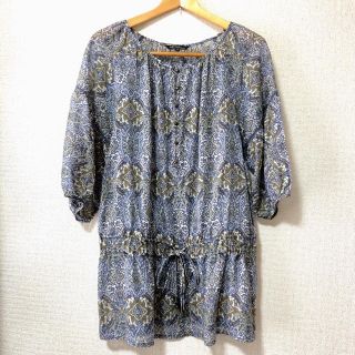 ニジュウサンク(23区)の【美品】23区 オリエンタルプリント チュニック＊44＊パープル系＊(チュニック)