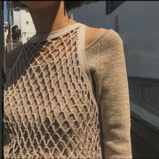 Ameri VINTAGE(アメリヴィンテージ)の  MEDI  CROCHET  LAYERED  KNIT

 レディースのトップス(ニット/セーター)の商品写真