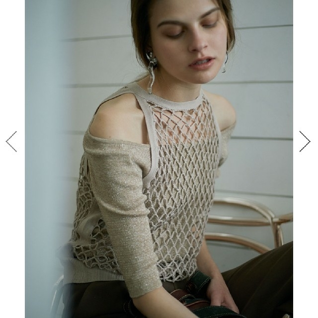 Ameri VINTAGE(アメリヴィンテージ)の  MEDI  CROCHET  LAYERED  KNIT

 レディースのトップス(ニット/セーター)の商品写真