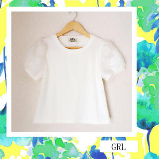 グレイル(GRL)のGRL♡袖オーガンジートップス(Tシャツ(半袖/袖なし))