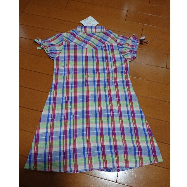 シャツワンピース 110 キッズ/ベビー/マタニティのキッズ服女の子用(90cm~)(ワンピース)の商品写真