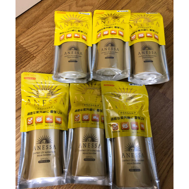 新品】アネッサパーフェクトuv アクアブースター 60ml 6本セット かわいい! 8280円 [新品未開封】アネッサ パーフェクトUV アクアブースター 60mL セット