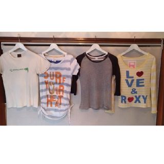 ロキシー(Roxy)の4枚セット　ROXY ロキシー　半袖Ｔ ２枚、ロンＴ １枚、七分丈 １枚(Tシャツ(半袖/袖なし))