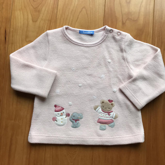 familiar(ファミリア)のファミリア  長袖カットソー  90 キッズ/ベビー/マタニティのキッズ服女の子用(90cm~)(Tシャツ/カットソー)の商品写真