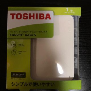 トウシバ(東芝)の東芝 CANVIO BASICS 1TB ポータブル HDD(PC周辺機器)