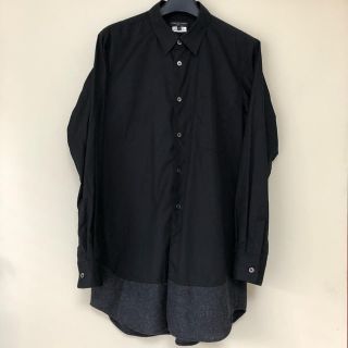 コムデギャルソンオムプリュス(COMME des GARCONS HOMME PLUS)の15ss コムデギャルソン プリュス ウール切替 ロング シャツ PLUS(シャツ)