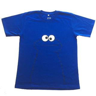 クッキーモンスター プリントＴシャツ ブルー Ｓ・Ｍ・Ｌサイズあり　男女兼用(Tシャツ(半袖/袖なし))