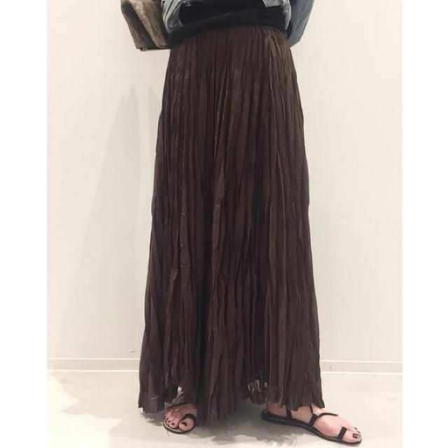 アパルトモン PLEATS SKIRT プリーツスカート ブラウン