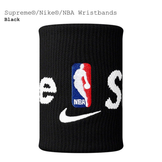 Supreme(シュプリーム)のやす様専用 Supreme Nike NBA Wristband BLACK メンズのアクセサリー(バングル/リストバンド)の商品写真