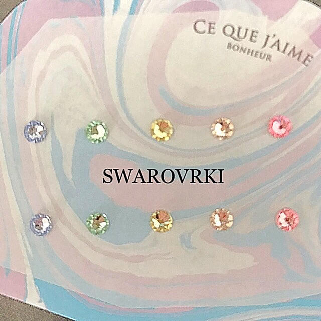 SWAROVSKI(スワロフスキー)の紫陽花のような人気カラー10本セット＊スワロフスキー ピアス ハンドメイドのアクセサリー(ピアス)の商品写真