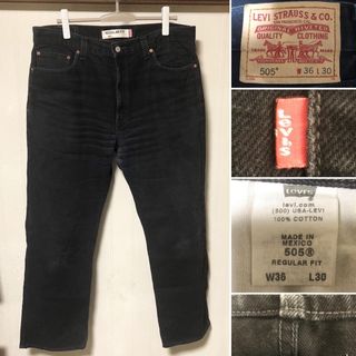 リーバイス(Levi's)のメキシコ製 Levi's 505 リーバイス 後染め ブラックジーンズ W36(デニム/ジーンズ)