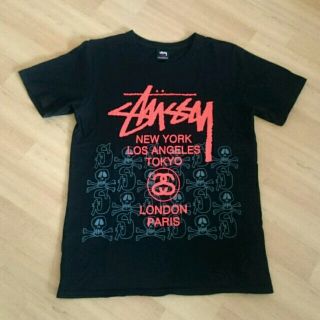 ステューシー(STUSSY)のｽﾃｭｰｼｰ★ﾛｺﾞT/黒/L/送込(Tシャツ/カットソー(半袖/袖なし))