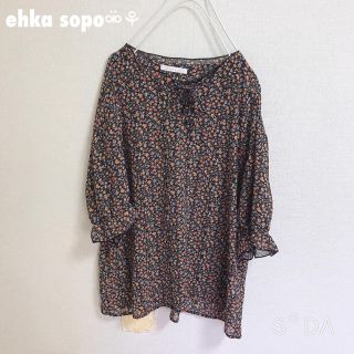 エヘカソポ(ehka sopo)の⚮̈⚘﻿ehka sopo 花柄ブラウス⚮̈⚘﻿(シャツ/ブラウス(半袖/袖なし))