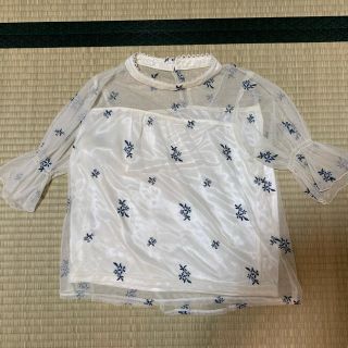 シマムラ(しまむら)のしまむら＊刺繍花柄レース ブラウス(シャツ/ブラウス(半袖/袖なし))