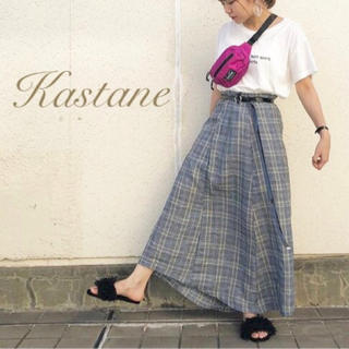カスタネ(Kastane)の新品🐰¥7020【Kastane】チェックロングスカート ロングスカート(ロングスカート)