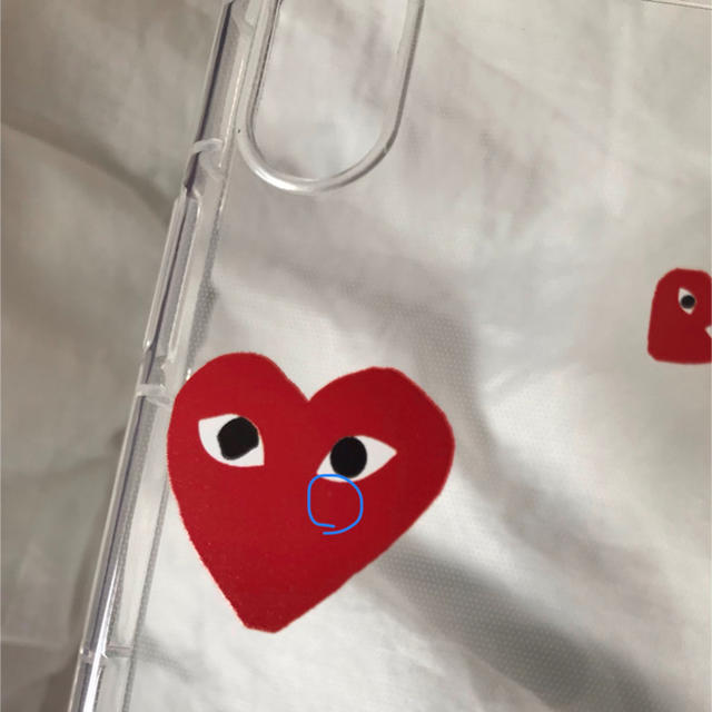 COMME des GARCONS(コムデギャルソン)のギャルソン ❤︎ iphoneケース X/XS シンプル クリア ハート スマホ/家電/カメラのスマホアクセサリー(iPhoneケース)の商品写真