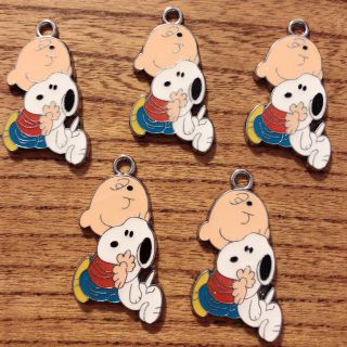 スヌーピー(SNOOPY)の【New!】スヌーピー を抱っこする チャーリーブラウン チャームセット(各種パーツ)