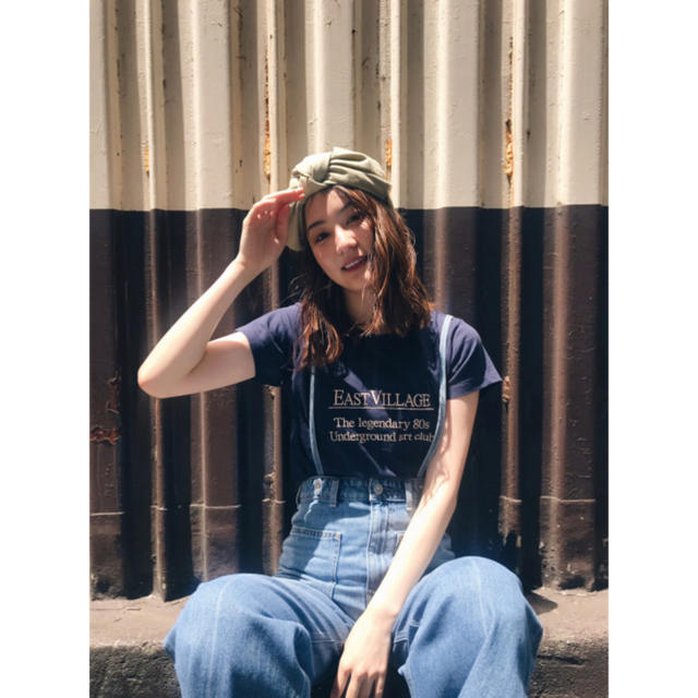 moussy(マウジー)のmoussy STRAP WIDE DENIM レディースのパンツ(サロペット/オーバーオール)の商品写真