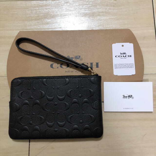 【即購入OK】コーチ COACH ポーチ シグネチャー エンボス