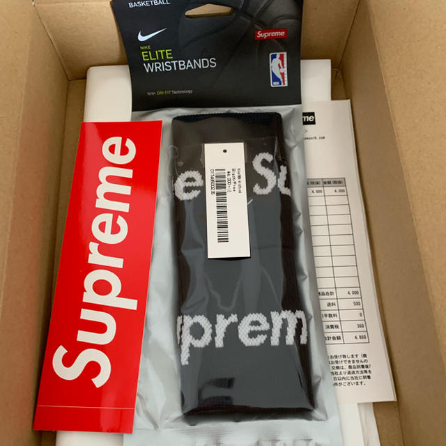 Supreme wristband 黒 リストバンド