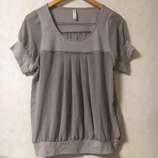 イーエーピー(e.a.p)のシフォン切り替えトップス(カットソー(半袖/袖なし))