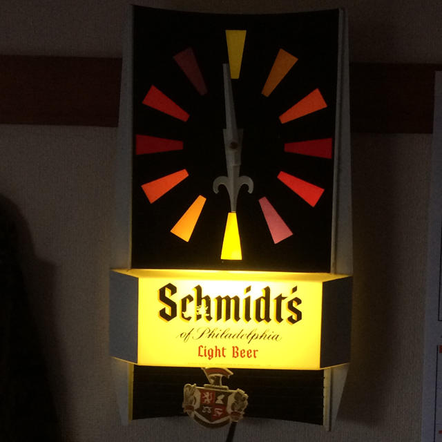 USAヴィンテージschmidr's light beer壁掛け時計 3
