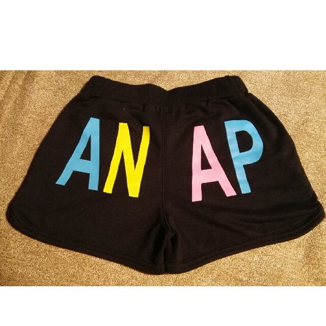 ANAP(アナップ)のANAP ショートパンツ 黒 130センチ ANAPGirl キッズ/ベビー/マタニティのキッズ服女の子用(90cm~)(パンツ/スパッツ)の商品写真