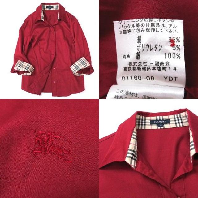 BURBERRY(バーバリー)のBURBERRY LONDON　ノバチェック使い◎7分袖ストレッチシャツ レディースのトップス(シャツ/ブラウス(長袖/七分))の商品写真