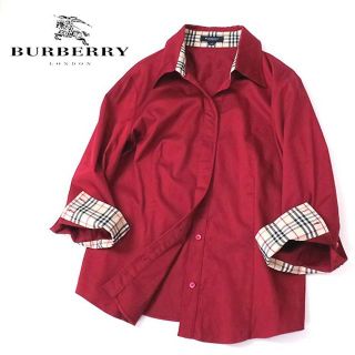 バーバリー(BURBERRY)のBURBERRY LONDON　ノバチェック使い◎7分袖ストレッチシャツ(シャツ/ブラウス(長袖/七分))