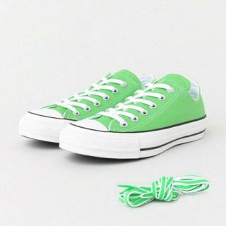 コンバース(CONVERSE)のCONVERSE オールスター 100 COLORS OX グリーン 24cm(スニーカー)