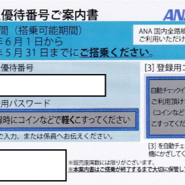 ANA 株主優待券 4枚 + ANAグループ優待券 1冊 2020年5月31日迄 チケットの優待券/割引券(その他)の商品写真