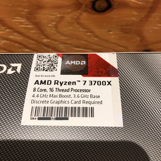 AMD Ryzen 7 3700X CPU スマホ/家電/カメラのPC/タブレット(PCパーツ)の商品写真