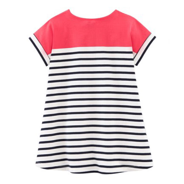 PETIT BATEAU(プチバトー)のもか☆様専用♡4ans プチバトー カラーブロックマリニエールワンピース キッズ/ベビー/マタニティのキッズ服女の子用(90cm~)(ワンピース)の商品写真