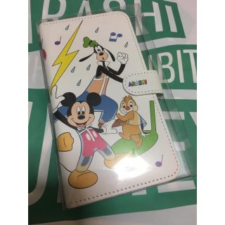 アラシ(嵐)の嵐 展覧会 ディズニー ミッキー スマホケース Lサイズ(iPhoneケース)