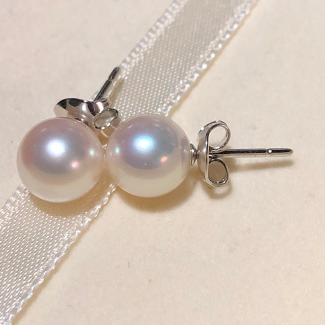 MIKIMOTO - ミキモト K18WG パールピアス 約8ミリあこや真珠の通販 by ぴあの's shop｜ミキモトならラクマ