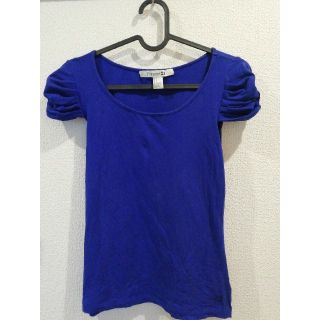 フォーエバートゥエンティーワン(FOREVER 21)のforever21 Tシャツ　ブルー　Sサイズ(Tシャツ(半袖/袖なし))