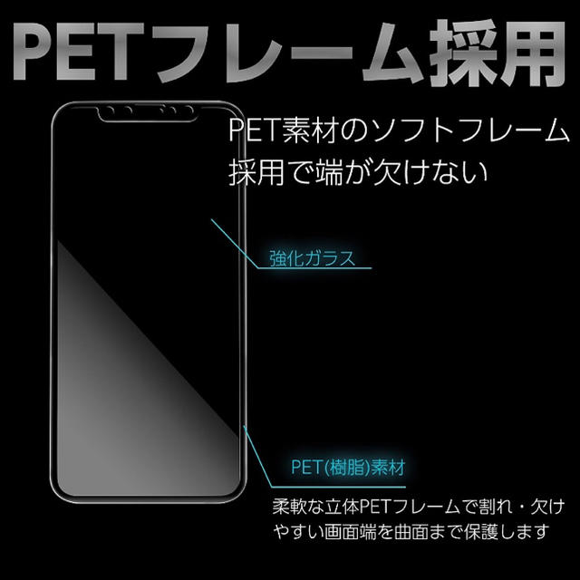 iPhone(アイフォーン)の日本製 全面 強化ガラスフィルム iPhone スマホ/家電/カメラのスマホアクセサリー(保護フィルム)の商品写真