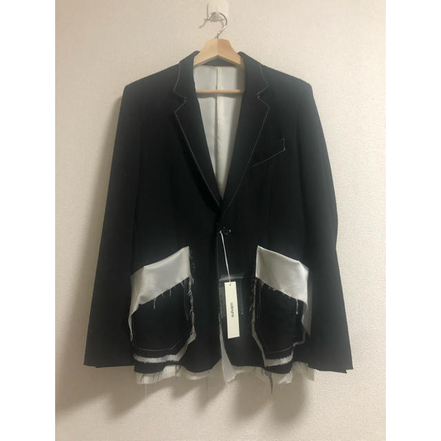 Yohji Yamamoto(ヨウジヤマモト)のサルバム ジャケット 黒 19ss メンズのジャケット/アウター(テーラードジャケット)の商品写真