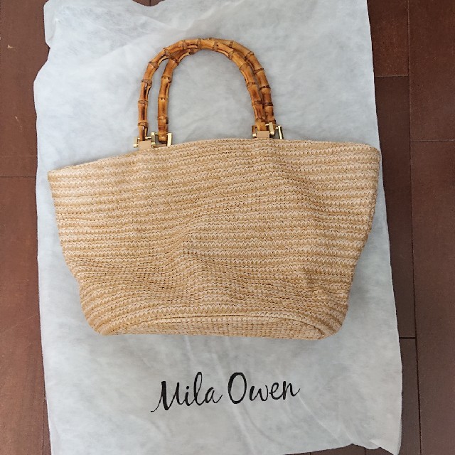 Mila Owen(ミラオーウェン)の専用 ミラオーウェンMila Owen 夏かごバッグ 美品 袋つき レディースのバッグ(かごバッグ/ストローバッグ)の商品写真