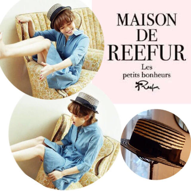 Maison de Reefur(メゾンドリーファー)のメゾンドリーファー カンカン帽 ハット レディースの帽子(ハット)の商品写真