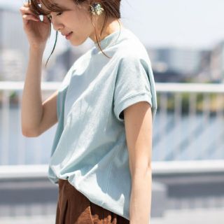 コーエン(coen)のUSAコットンハイネックTシャツ☆LIME(Tシャツ(半袖/袖なし))