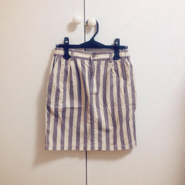 w closet(ダブルクローゼット)のストライプタイトスカート＊ レディースのスカート(ミニスカート)の商品写真
