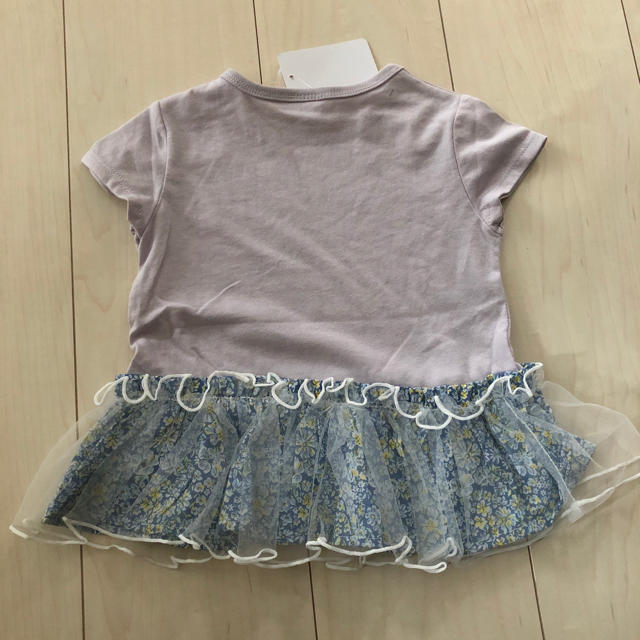 petit main(プティマイン)の新品☆ プティマイン  花柄ペプラムTシャツ キッズ/ベビー/マタニティのベビー服(~85cm)(Ｔシャツ)の商品写真